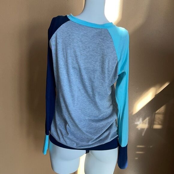 Crewneck Soft Colorblock Elegant Top Long-Sleeve Comfortable Shien Size M - Picture 6 of 10